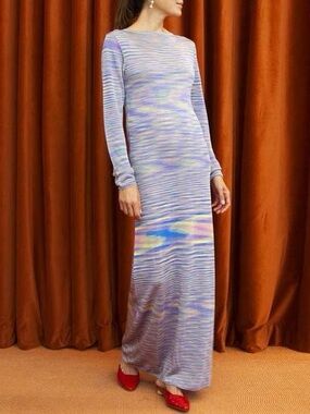 Georgia Alice Penelope Knit Maxi Dress Multi Size 8